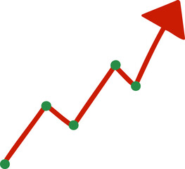 상승, 차트, 레드, 그린, 그래프, 상승 추세선, 기업, 도표, 성공, 화살