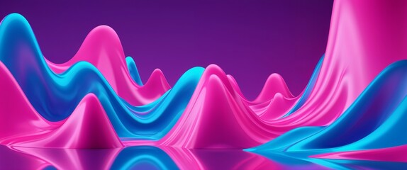 Powerful neon magenta and neon cyan color abstract background