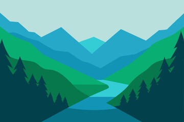 Fototapeta premium mountain landscape with mountains