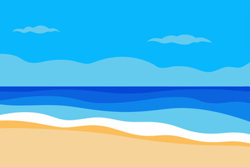 vector illustration of a beach