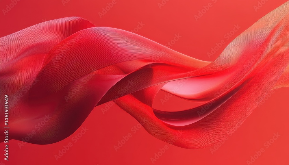 Fototapete Abstract Red Wave with Pixelated Texture on Gradient Background a Modern Graphic Design Element