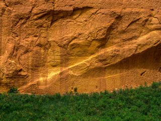 Ocher Mine in Canyon valley massif in Provence france