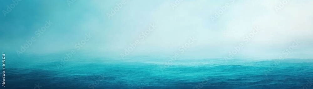 Poster abstract teal and blue ocean water background with smooth gradient texture and watercolor effect for