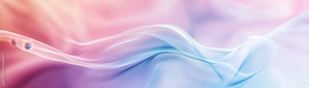 Aufkleber Abstract Wavy Background with Pink and Blue Gradient Smooth Lines and Soft Light Effects for Modern Digital Art Design and Futuristic Concept Visualization Rendering