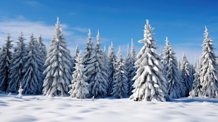 Fototapeta premium winter douglas fir tree
