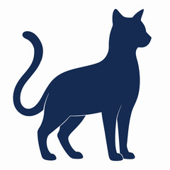 Cat shilhotee vector on white background