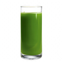 Glass, clear liquid, green, fresh, healthy, organic, vegetable, juice, smoothie, natural, dietary, transparent container, isolated on white background
