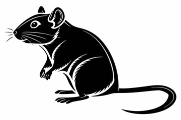 gerbil sihouette black vector