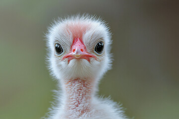 Fototapeta premium name : ostrich chick fluffy downy,
