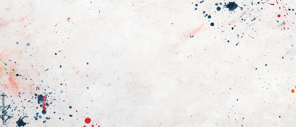 Aufkleber abstract white texture background with red and blue splatters grunge pattern decorative design artis