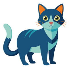 Cat shilhotee vector on white background