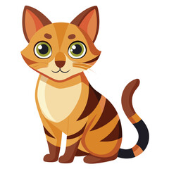 Cat shilhotee vector on white background