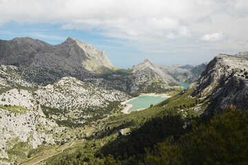 Panorama from the pick de L'ofre, Sierra de Tramuntana, Mallorca, Spain