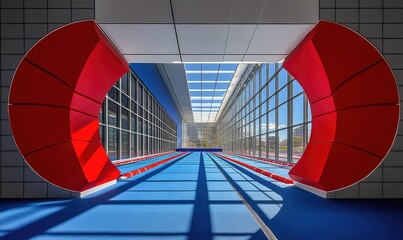 Obraz premium Modern indoor pool, architectural design