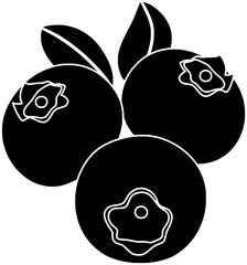 food illustration berry silhouette ripe logo leaf icon fresh outline blueberry fruit blue juicy plant bilberry raw berries green shape or vector graphic background