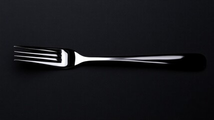 Elegant fork on a dark background