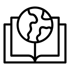 book earth ecology icon line