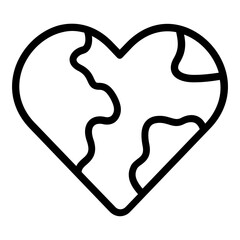 love earth icon line