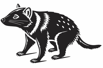 tasmanian devil sihouette black vector