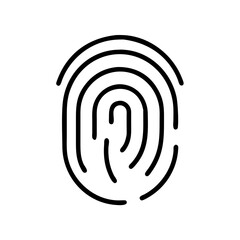 fingerprint on a white background