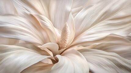 Elegant Beige Plant Closeup Spathe Flower Soft Texture