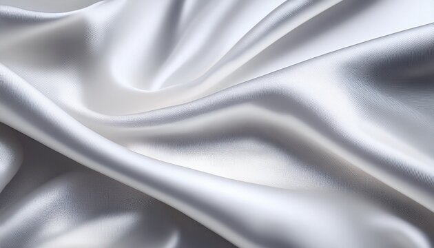white silk background texture of beautiful white satin fabric close up abstract smooth backdrop rotating slow motion