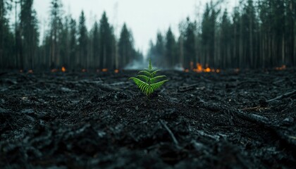 Obraz premium Life after fire