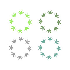 ORGANIC FARMING LEAVES LOGO SIGN SYMBOL ISOLATED ON WHITE