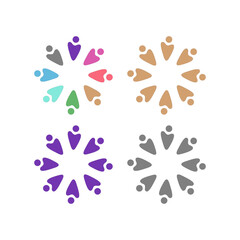 PEOPLE CONNECTED UNION TEAM TEAMWORK SIGN SYMBOL LOGO
