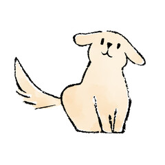 犬のイラスト　お座り