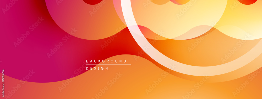 Poster Abstract fluid shapes, warm colors blend. Gradient background creates dynamic visual effect. Modern design element for projects.