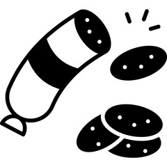 Salami glyph icon