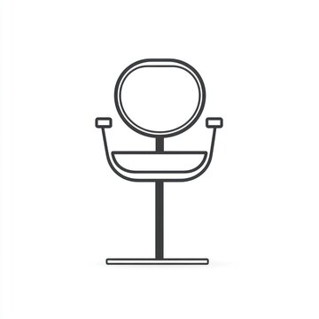 recommend clip art: Salon vanity mirror, styling station, white background
