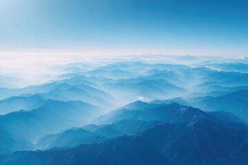 drone-shot aerial view of korea from top-down perspective with ample copy space