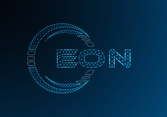 EON low poly letter logo vector design. EON lower poly logo design. Low poly logo.