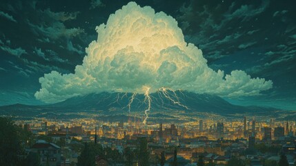 Epic storm over city