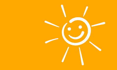 Obraz premium icona, sole, sorridente, sorriso, allegria, felicità, 
