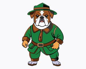 home guard bulldog hand drawn engraving consistent