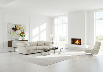 Modern White Living Room Design: Interior Design Ideas & Inspiration