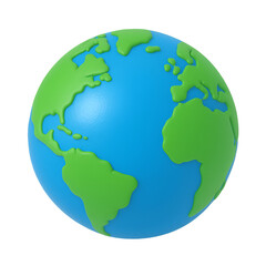 Naklejka premium 3D Rendered Earth Globe