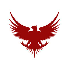 Naklejka premium Happy Pancasila Day Garuda Silhouette