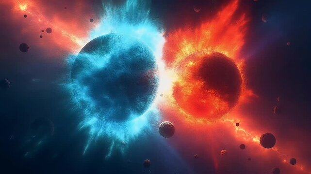 Cosmic collision of two planets