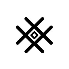 Obraz premium Stylized flowing lines icon for wellness, creativity, and design concepts