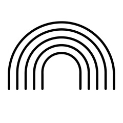 Stylized rainbow icon for diversity, celebration, and creative projects