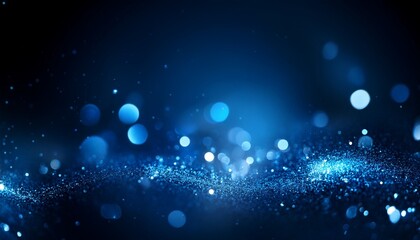 Blue Glitter Sparkle Bokeh Background Abstract Festive Design