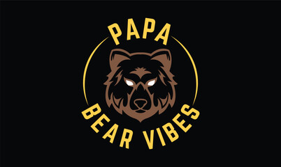 papa bear vibes t shirt desing