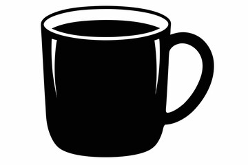 mug sihouette black vector
