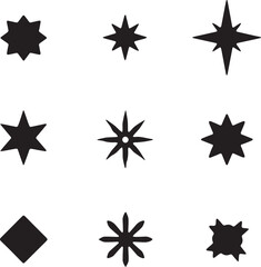 Obraz premium star twinkle icon vector art design
