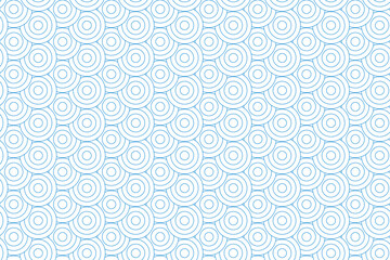 Elegant Seamless Pattern Featuring Blue Concentric Circles In A Geometric Layout. Ideal For Digital Wallpapers, Textile Prints, Wrapping Paper, And Modern Backgrounds And Abstract Themes.