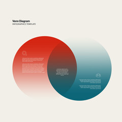 Venn diagram, infographic vector template. Information presentation layout. Business and marketing concept. Eps10 illustration.
